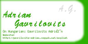 adrian gavrilovits business card